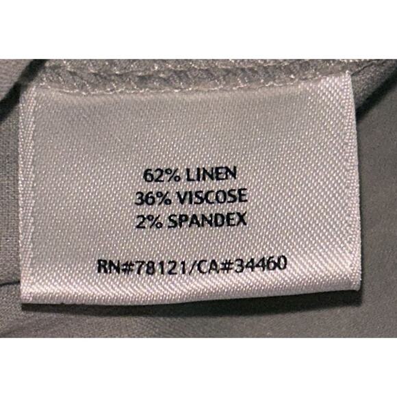 Eileen Fisher Linen Blend High Rise Straight Leg Beige Pants Small - Picture 7 of 7